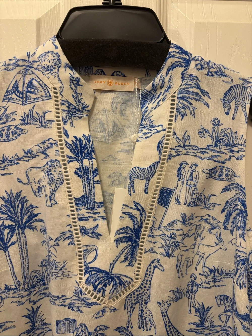 NWT Tory Burch Sleeveless Tunic Safari Print Dress